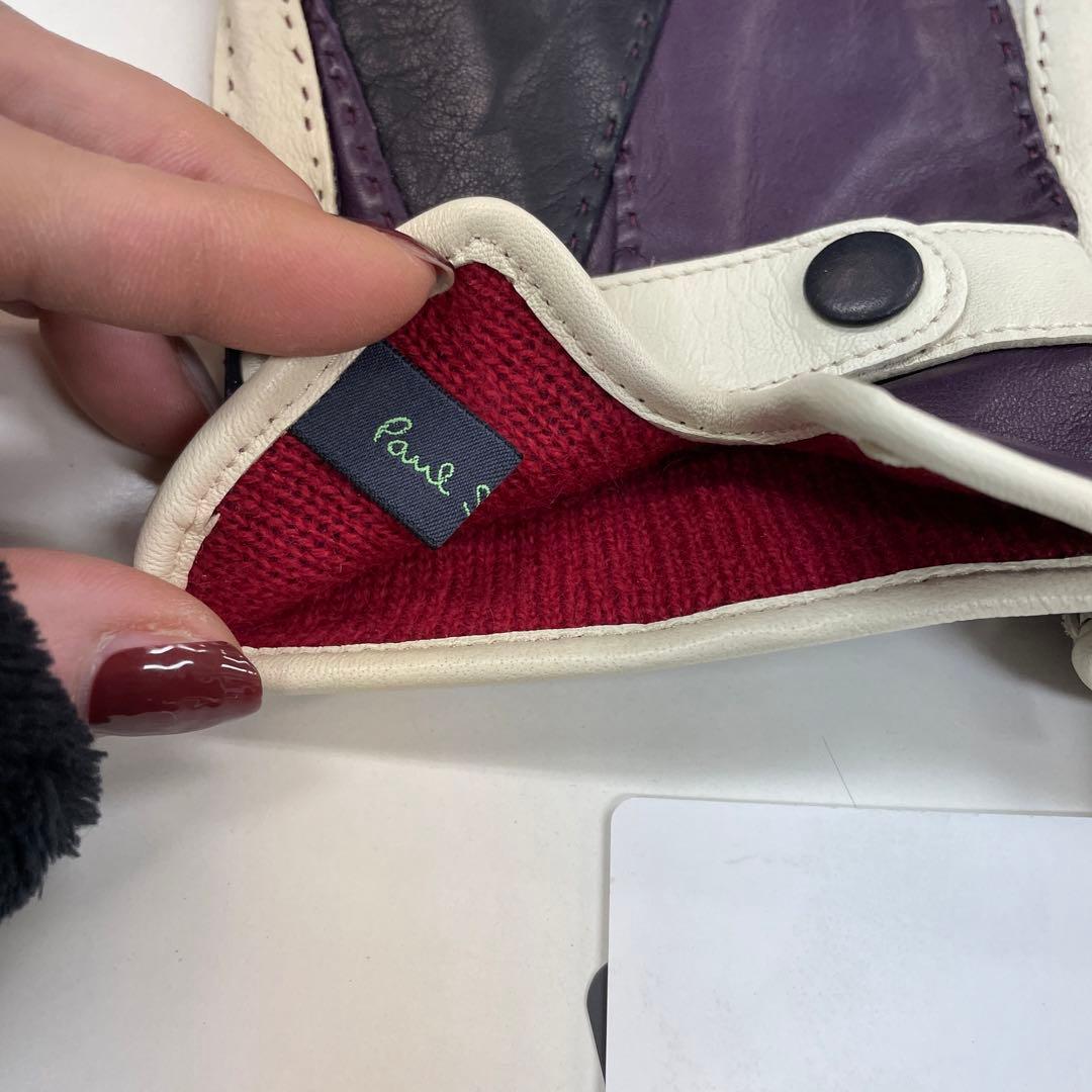 お値下げ！ポールスミス　ラムレザー　ライニング　カシミヤ