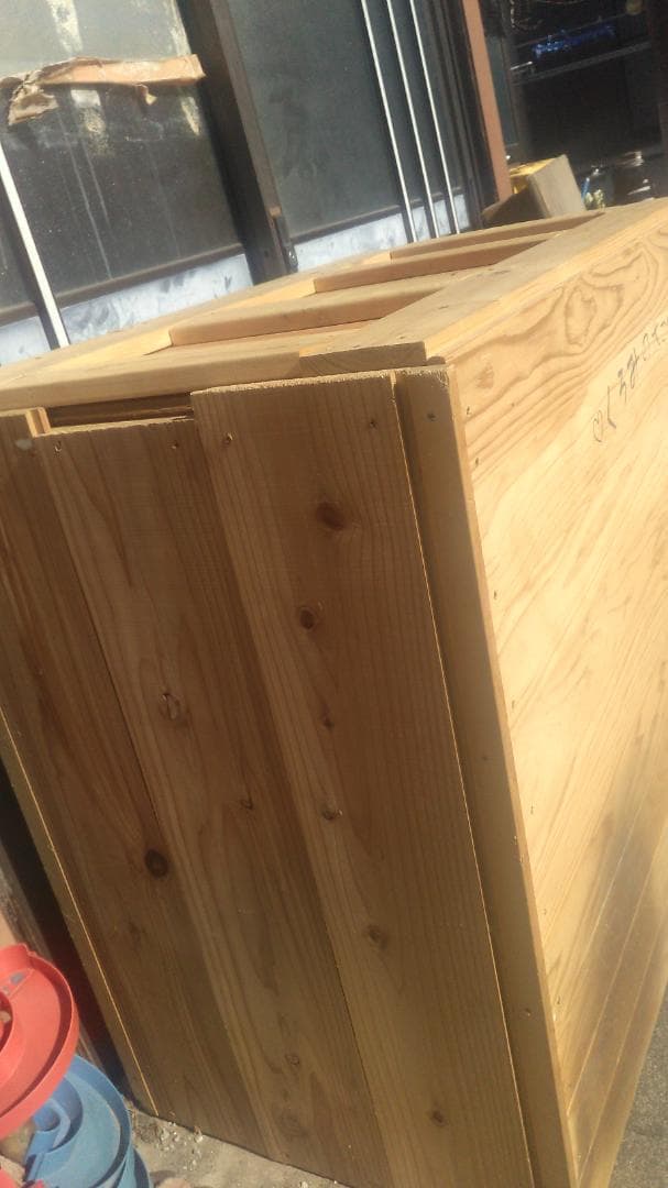 犬小屋　手作り　ヒノキ使用　愛犬が一度も入りません　上部フタ取り外し可　埼玉引取