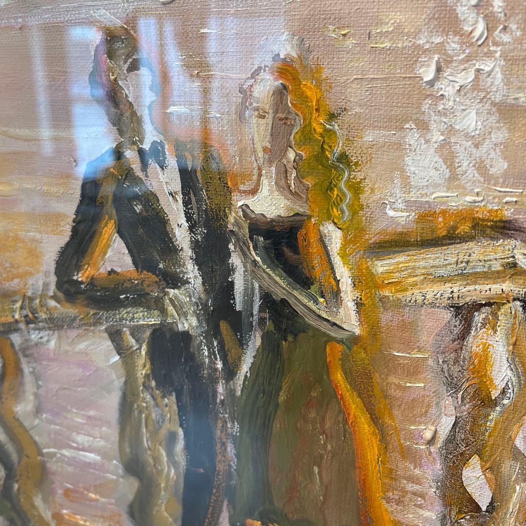 織田広比古　バラ色のパリ　油彩画　F20 大作