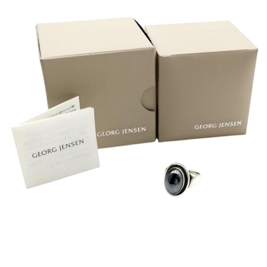 美品 ジョージジェンセン 指輪 ヘマタイト 10号 11-25110730