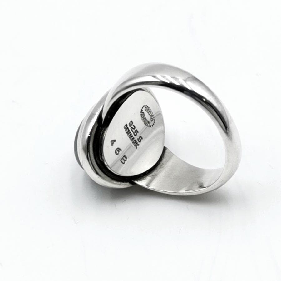 美品 ジョージジェンセン 指輪 ヘマタイト 10号 11-25110730