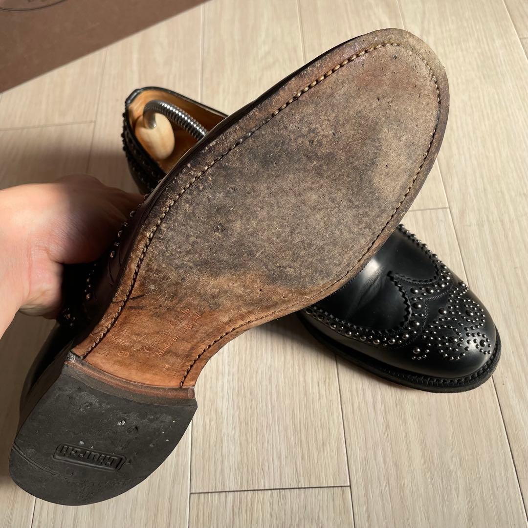 美品 church’sチャーチ burwood バーウッド スタッズ 27.5