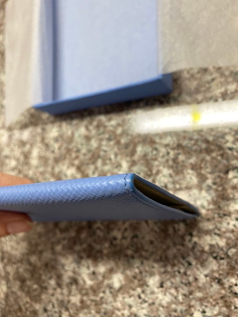 SMYTHSON ライトブルーパスポートケース