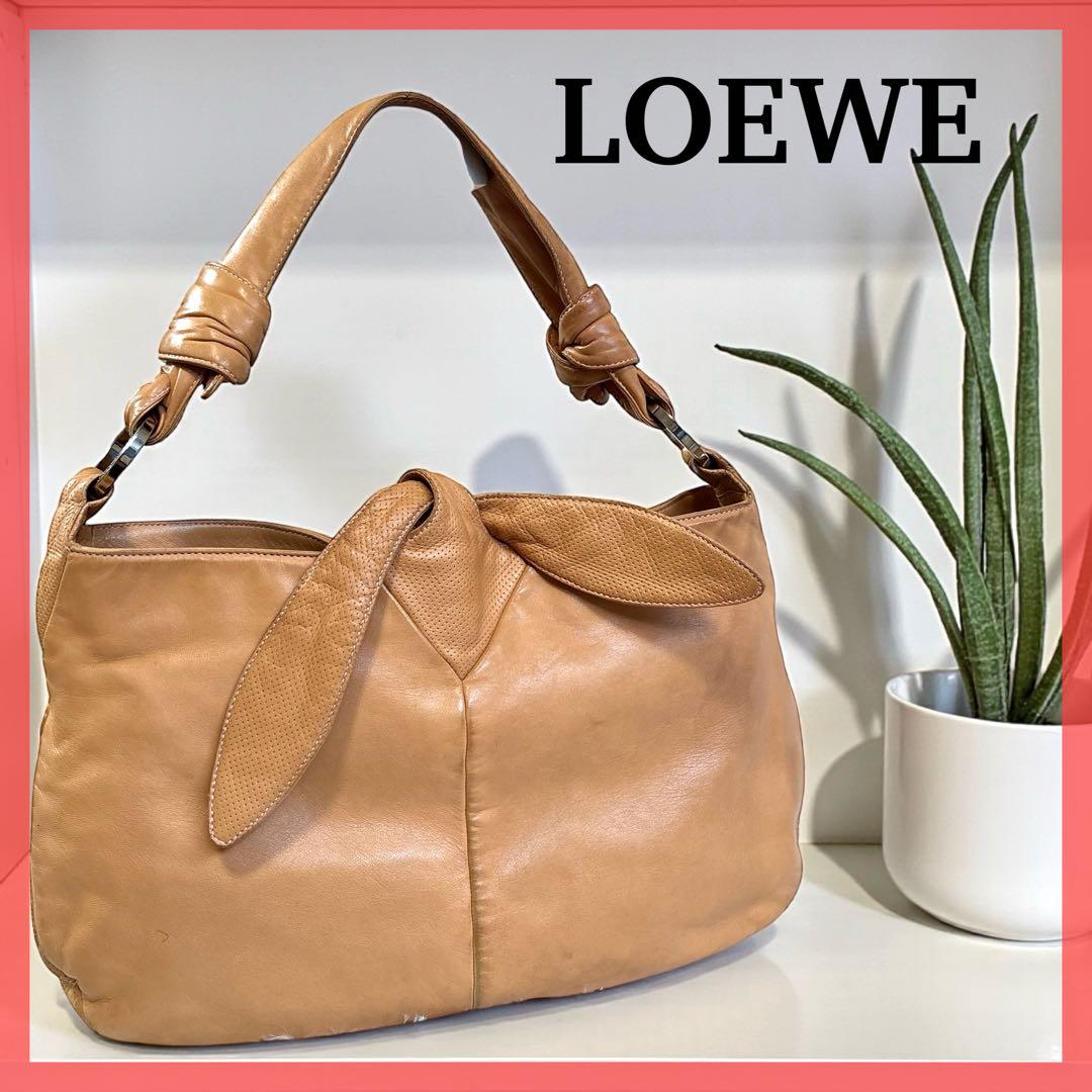 ダウニーロエベ ハンドバッグ 手提げ アナグラム ロゴ金具 ナッパレザー