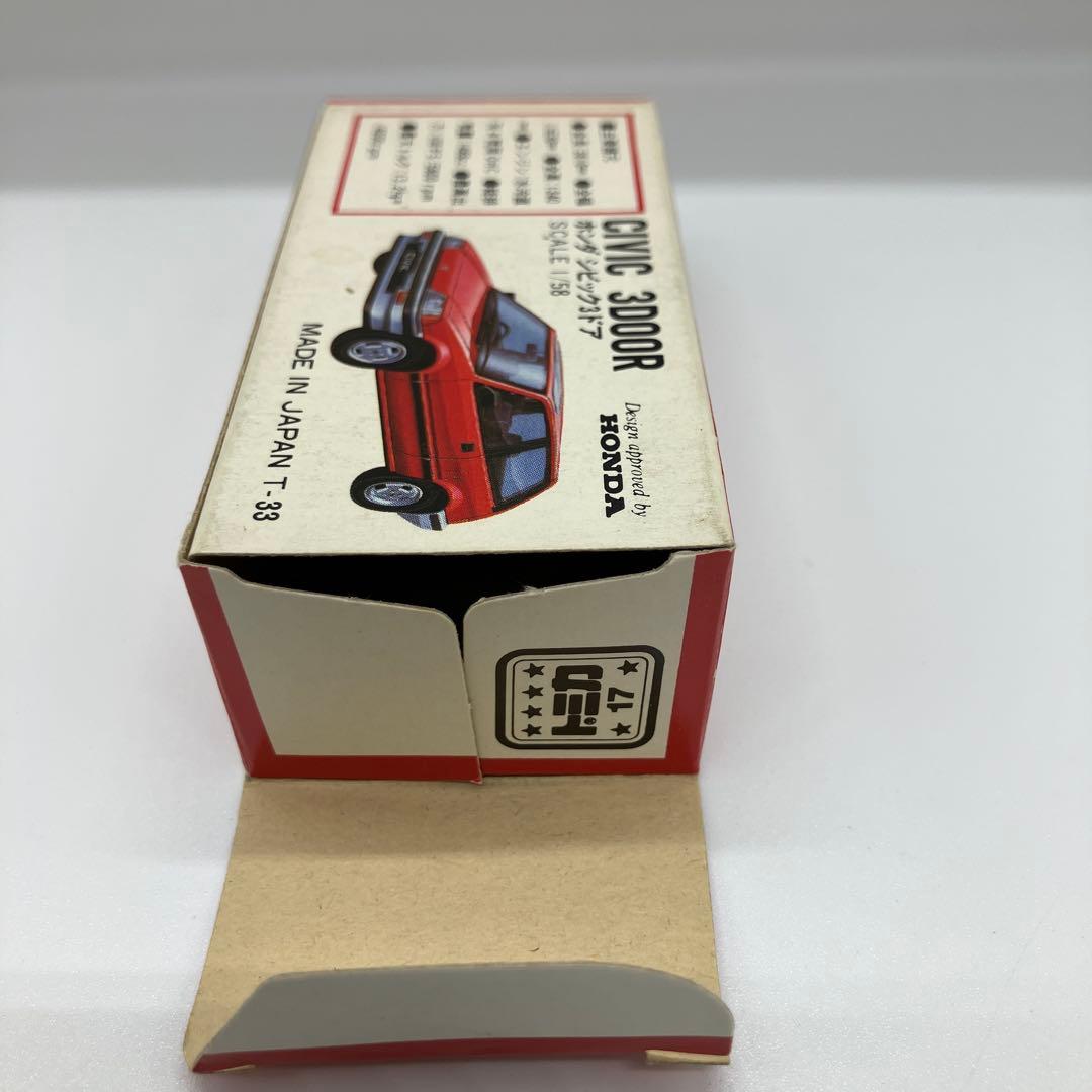 赤箱日本製トミカ　ホンダシビック3ドア