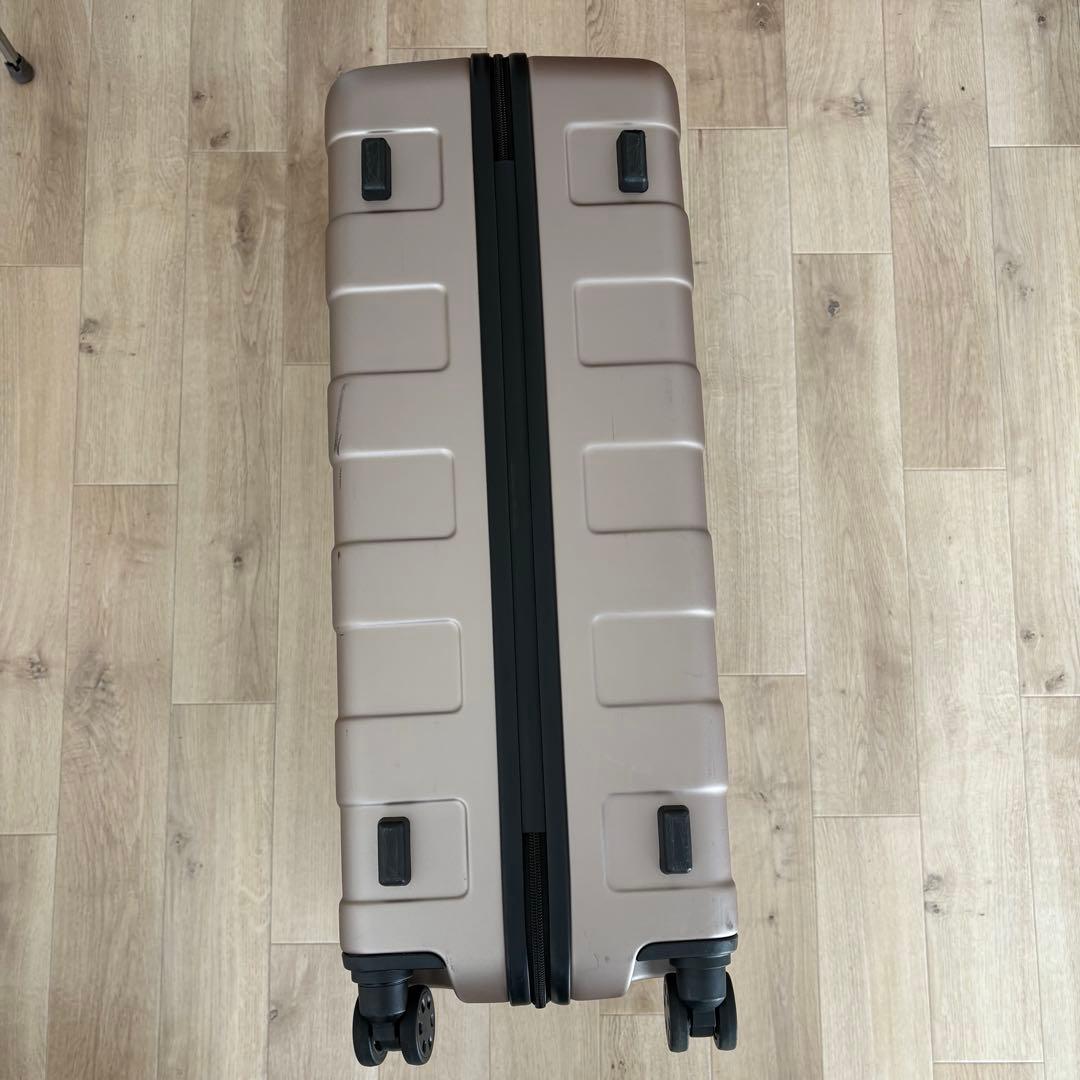無印良品　バーを自由に調節できる　ハードキャリーケース（７５Ｌ）　ベージュ