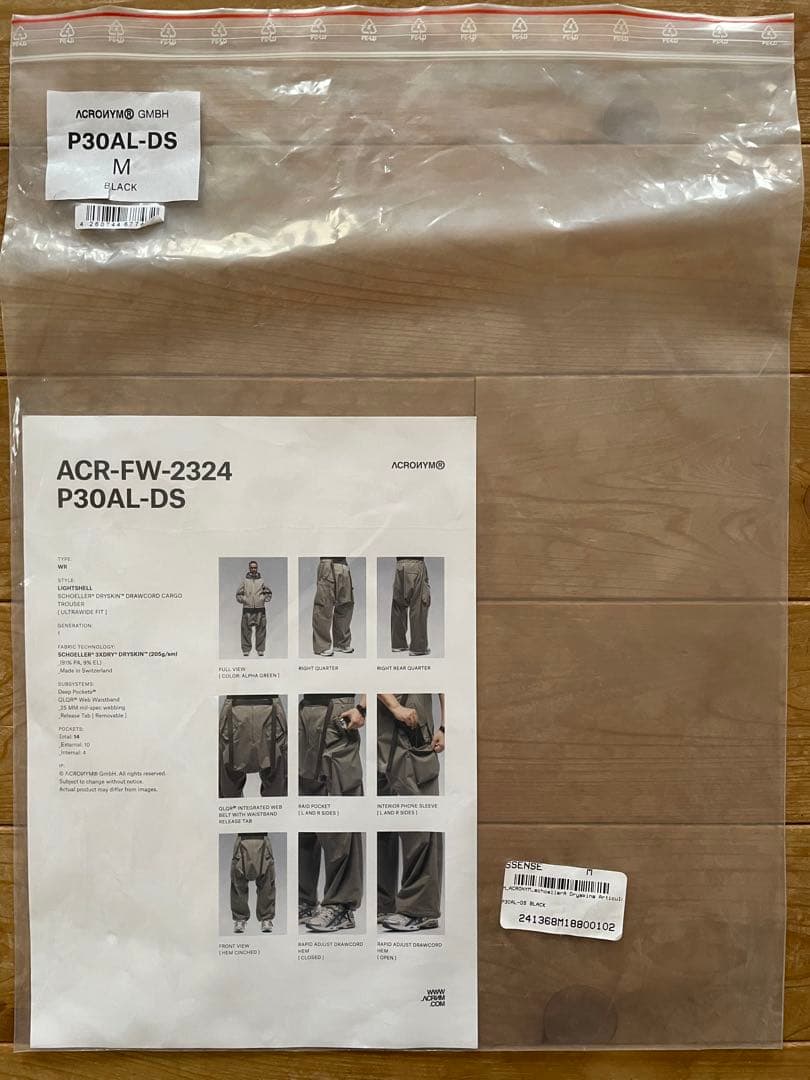 ACRONYM P30AL-DS Mサイズ