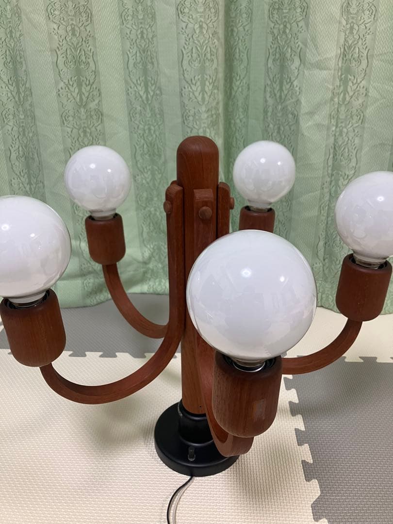 ゴ*ド様 DOMUS 木製シャンデリア C1878 ドイツ製 チーク材 ヨーロッ