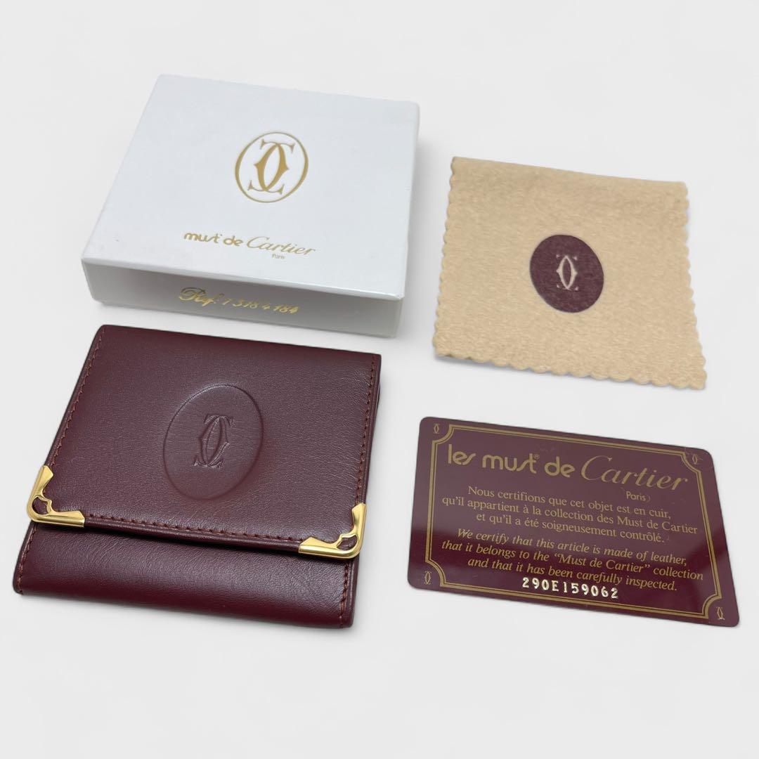 未使用✨ギャラ付き✨Cartier カルティエ マストライン 小銭入れ 赤×金