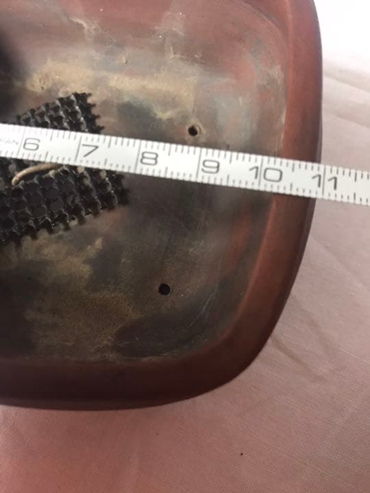 盆栽鉢　希少絶品常滑　泥珠窯正文　紫泥上紐下帯鋲打ち雲脚鉢ミニ盆栽鉢おまけ鉢付き