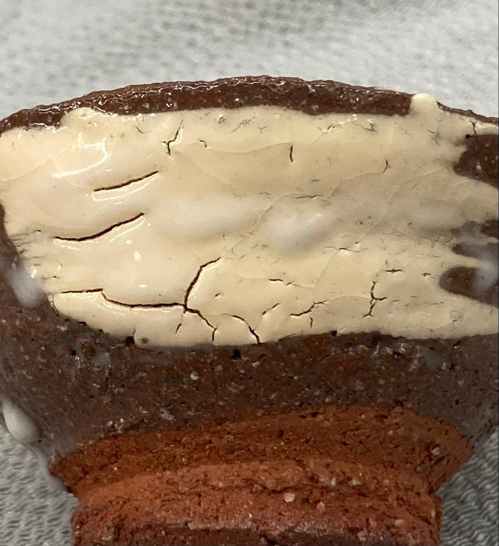 B305b 「酒盃」 四代 真清水蔵六造　共布共箱　京都　酒器　茶道具