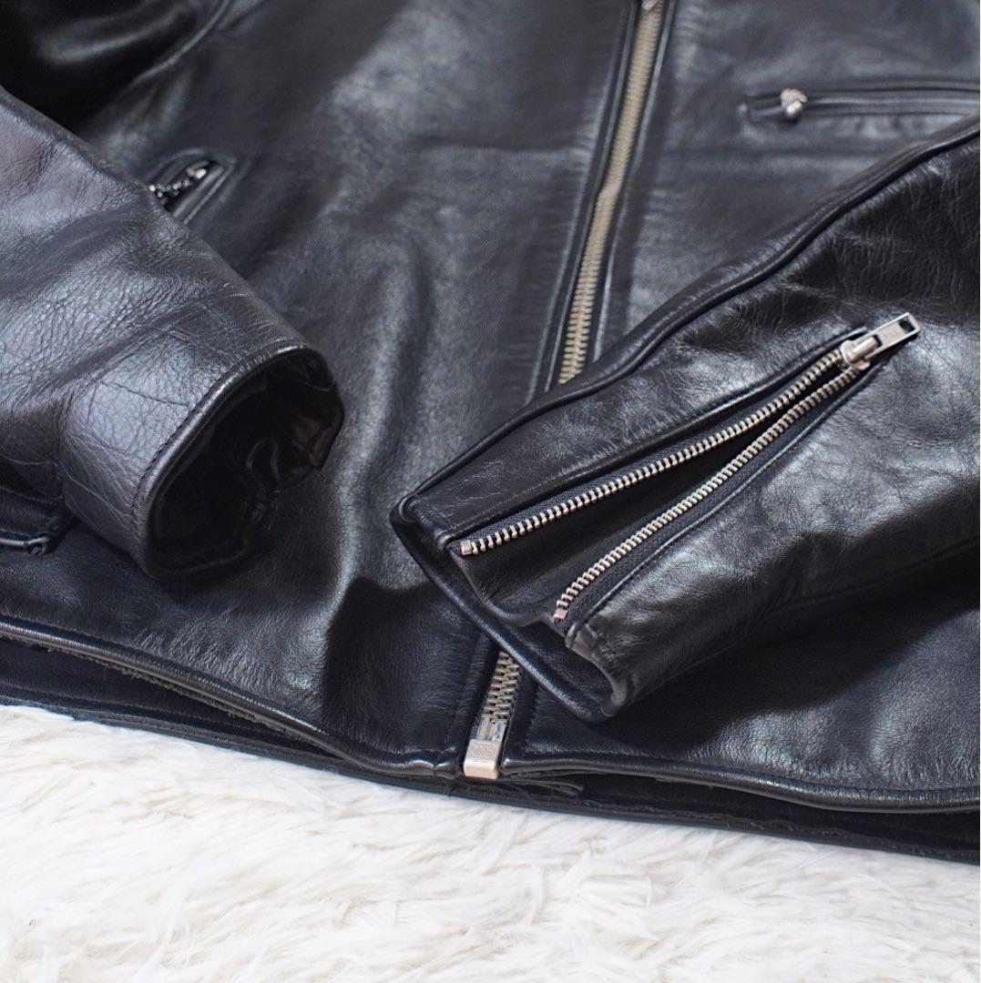 黄金サイズ《Harley-Davidson》シングルライダースジャケット(L)黒