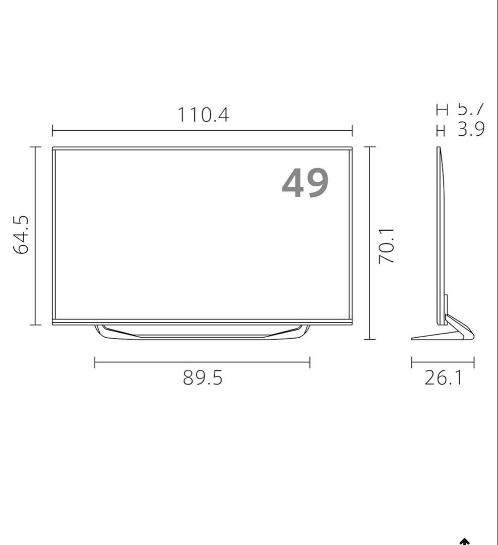 ★美品★ LG 49型4K液晶テレビ 49UF7710 2015年製 4Kパネル
