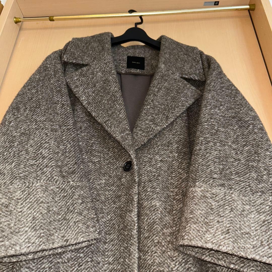 【完売◆人気】Spick&Span◆ヘリンボーンミドルコート オーバー
