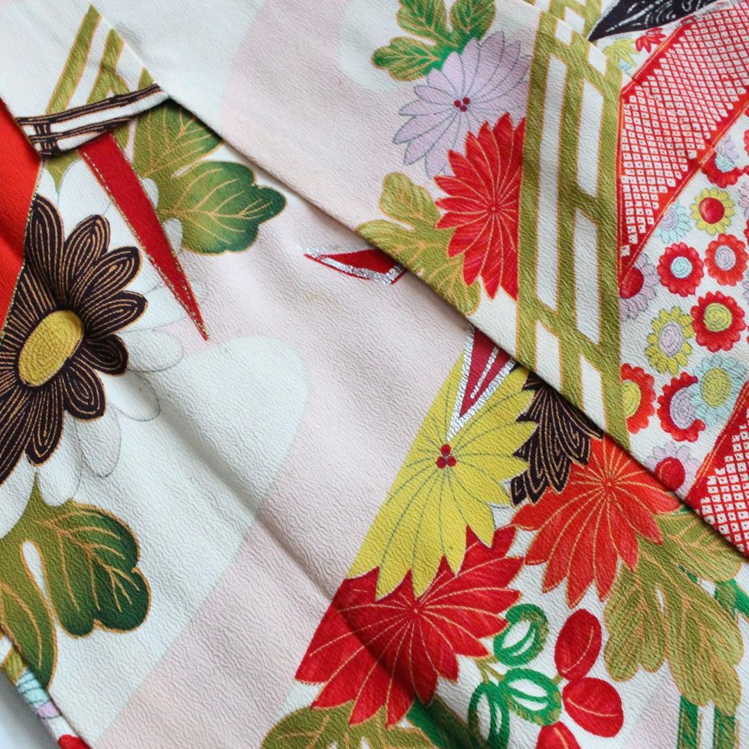 七五三 3歳 女の子 子供 アンティーク 着物 被布 セット 羽織つき