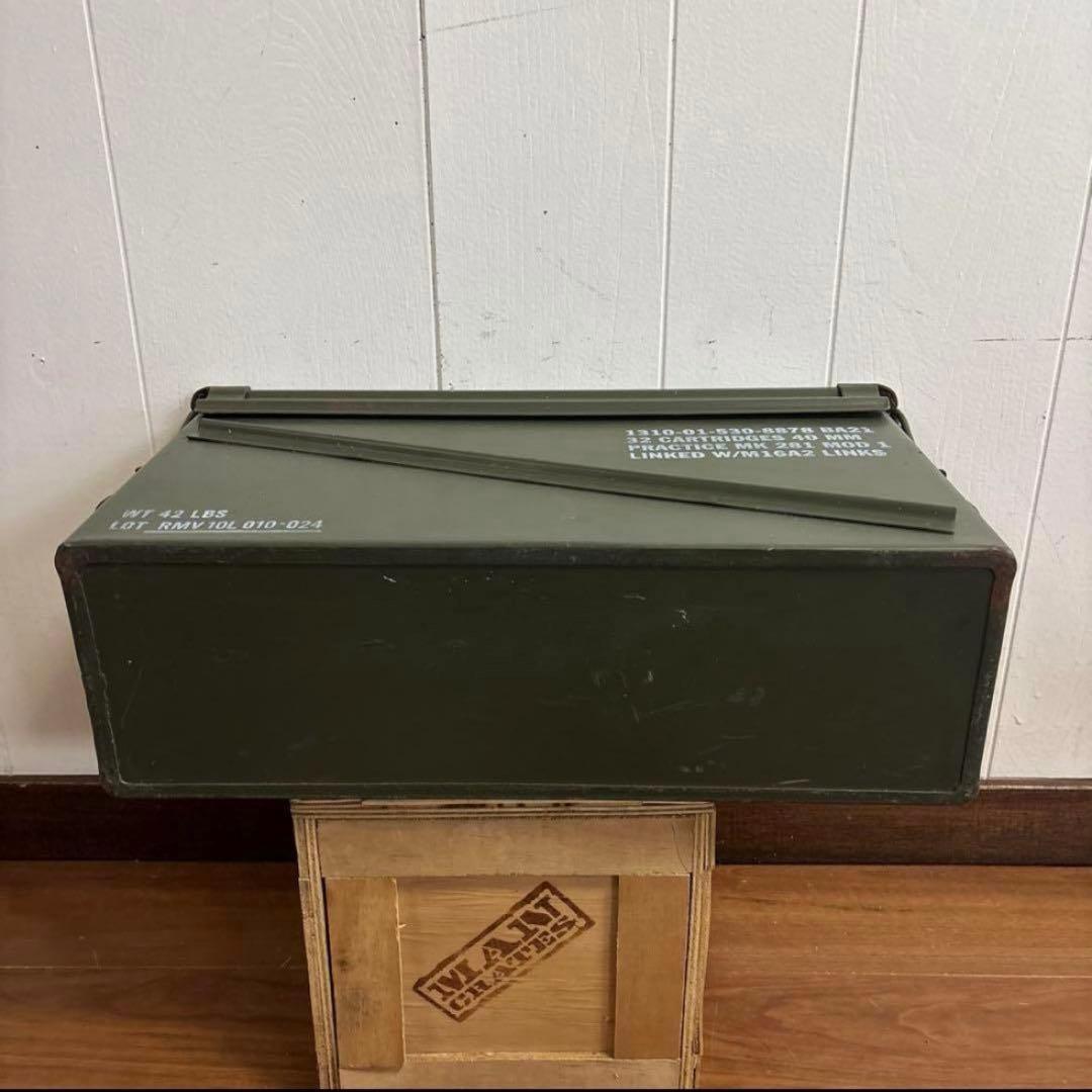 米軍　実物　AMMO BOX 40mm 32CARTRIDGES 弾薬箱