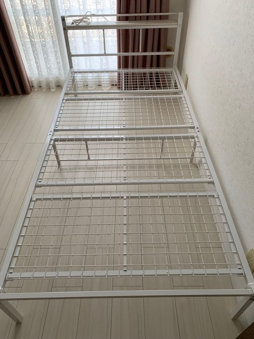 ニトリ パイプベッド バジーナ C-STN JH シングル ホワイト