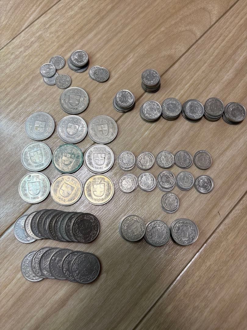 1-30 スイスフラン まとめ　127フラン　外貨　古銭