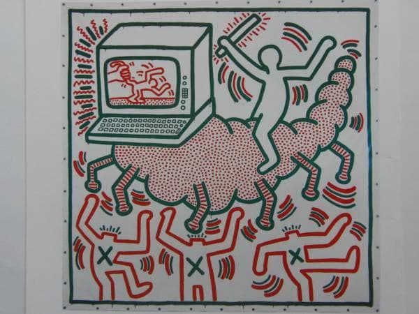 Keith Haring、No.38、希少画集画、新品額装付、状態良好