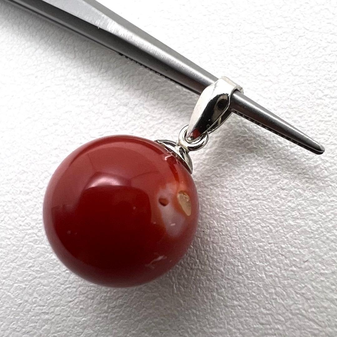 プラチナpt900 ペンダント　トップ　珊瑚　直径10.5㎜　1.86 g