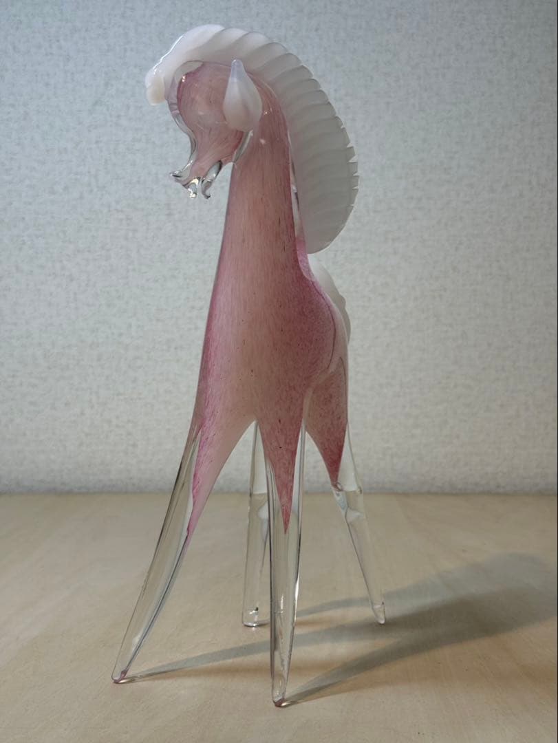 ガラス製馬のアートオブジェ　murano made in italy