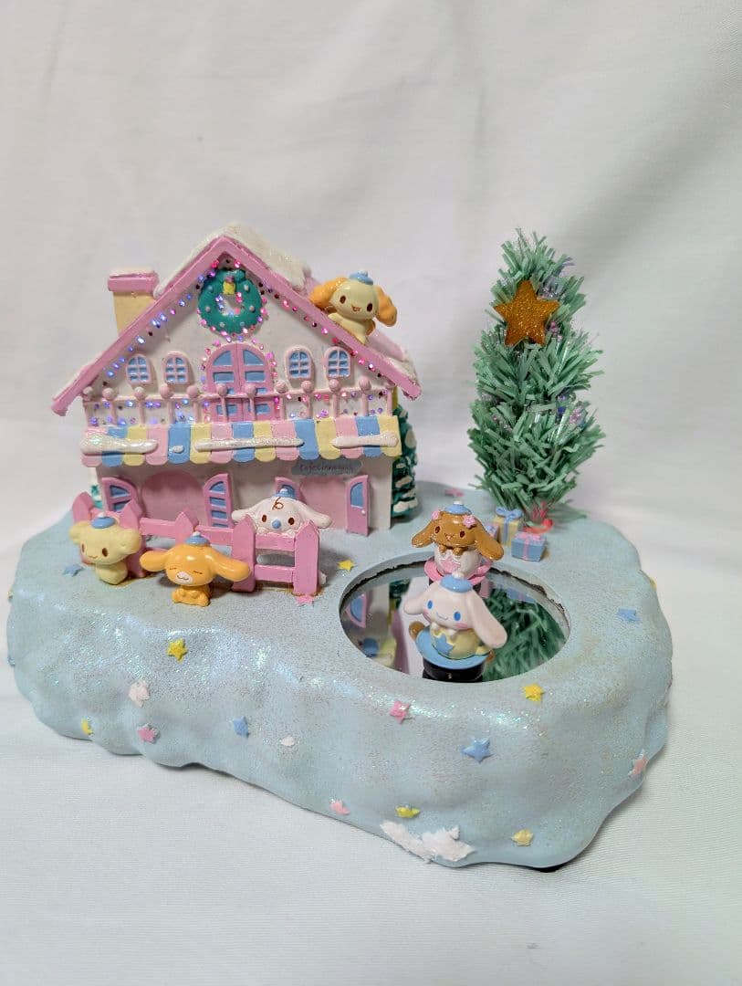 サンリオ　シナモロール　ジオラマハウス　クリスマスオルゴール付き　2004年製