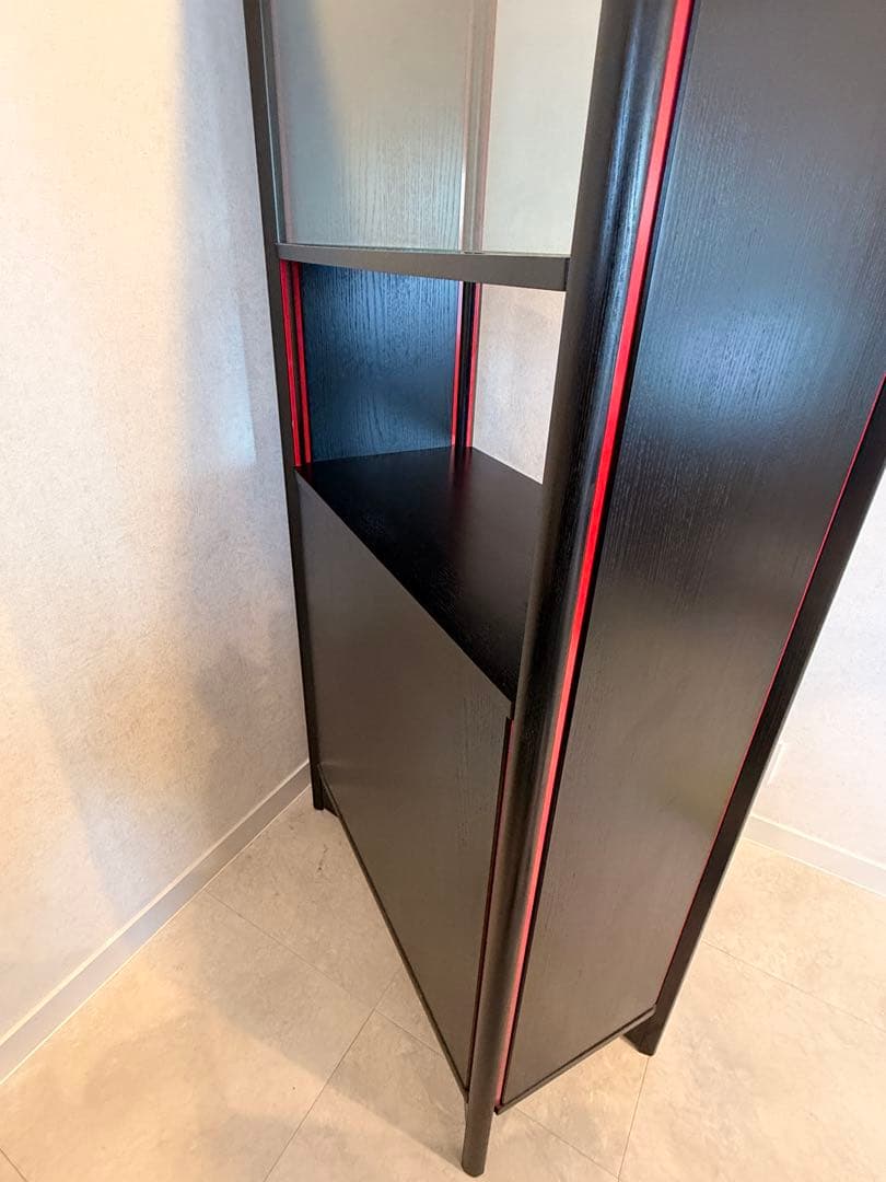 Cassina ixc / カッシーナ　キャビネット 6段　ブラック&レッド