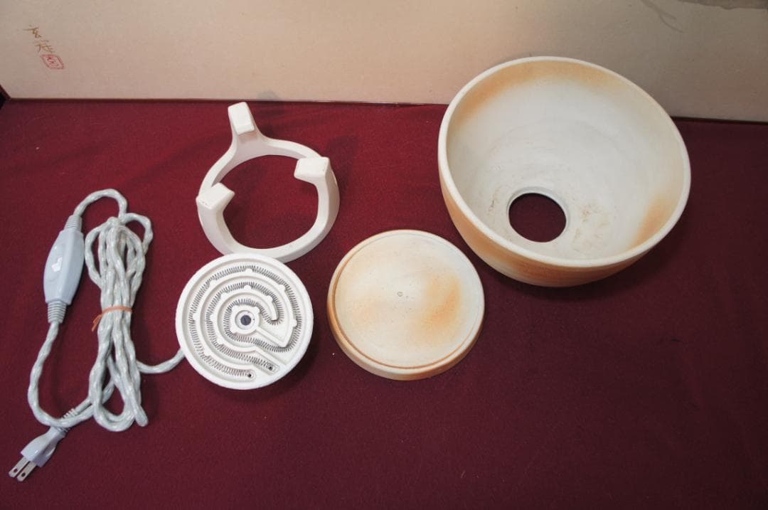 ☆瓶掛け 手あぶり 卓上火鉢 電熱器 送料込み