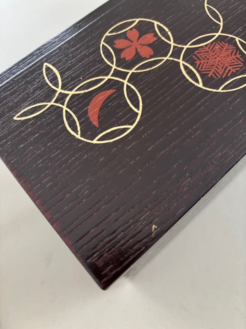 茶道具 搔き合わせ 溜め色 塗り 四季七宝蒔絵 未使用茶箱 おまけセット付き