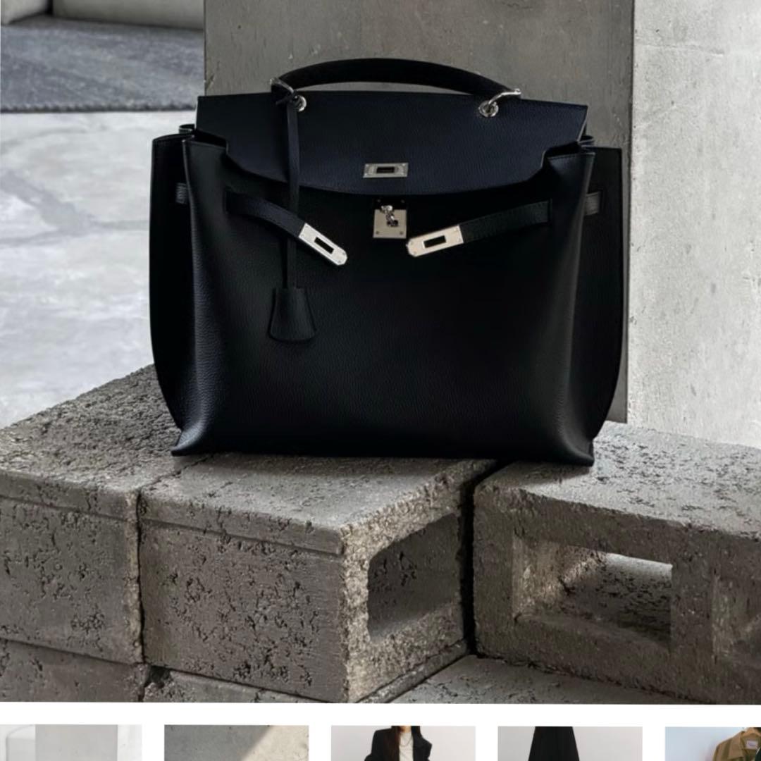 JISTORY SQUARE BELT HANDLE BAG / ブラック