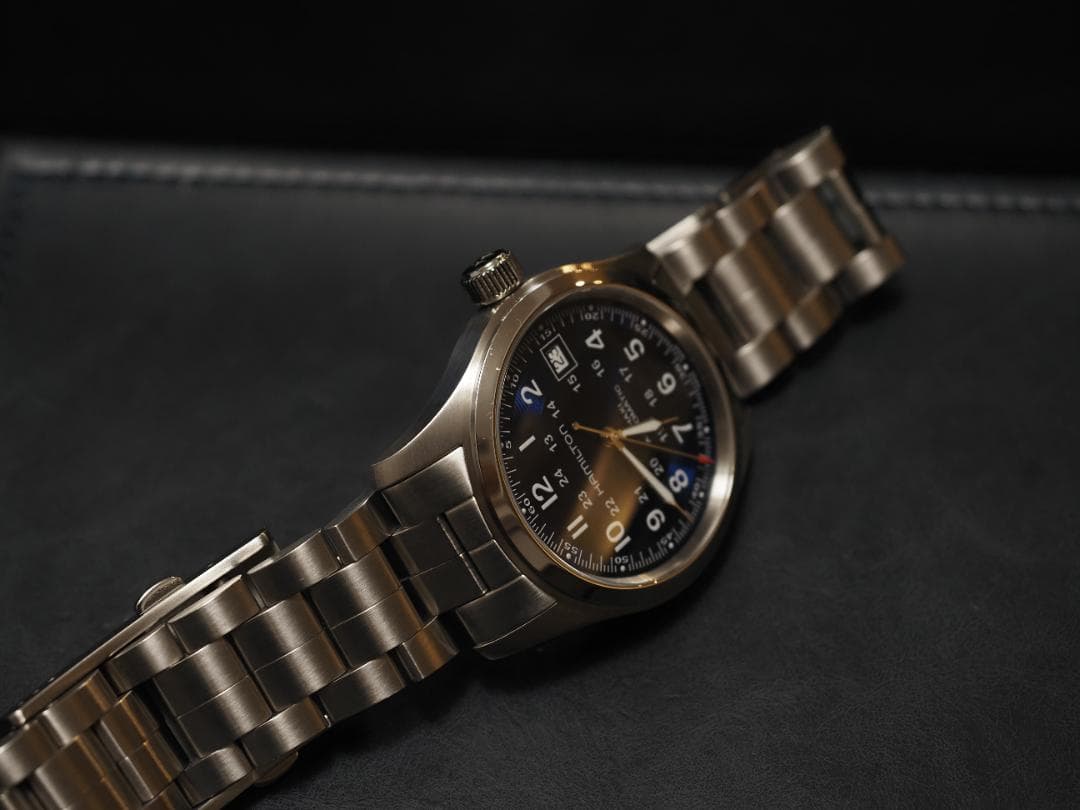 そまみち ハミルトン　カーキ フィールド Auto 38 mm