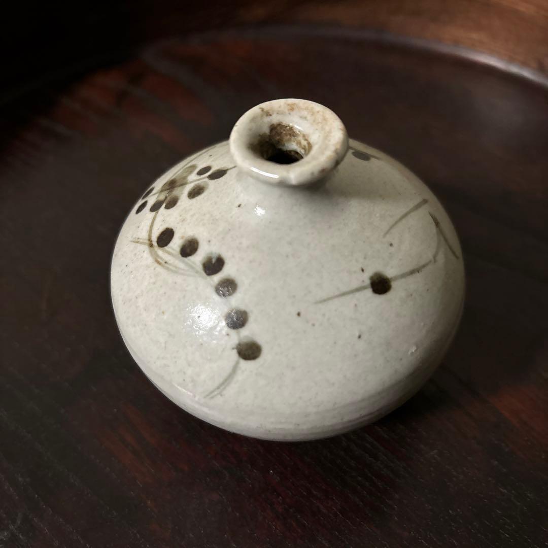 古伊万里染付油壷　⑤江戸時代　骨董　民芸　古道具　アンティーク　検:白洲正子李朝