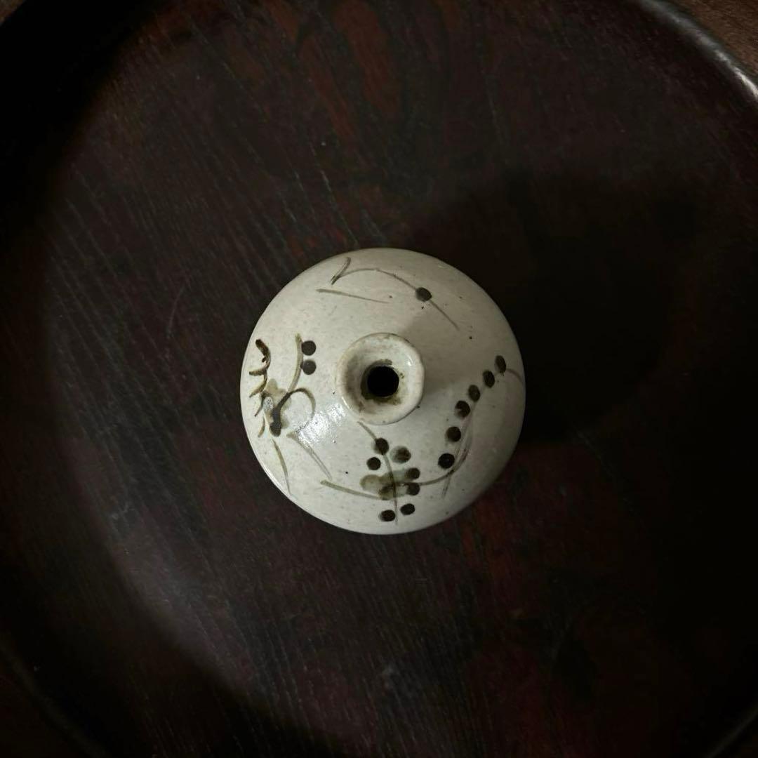 古伊万里染付油壷　⑤江戸時代　骨董　民芸　古道具　アンティーク　検:白洲正子李朝