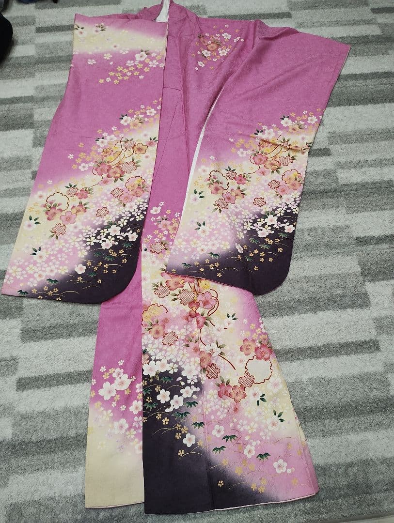 振袖フルセット 桜柄 ピンク
