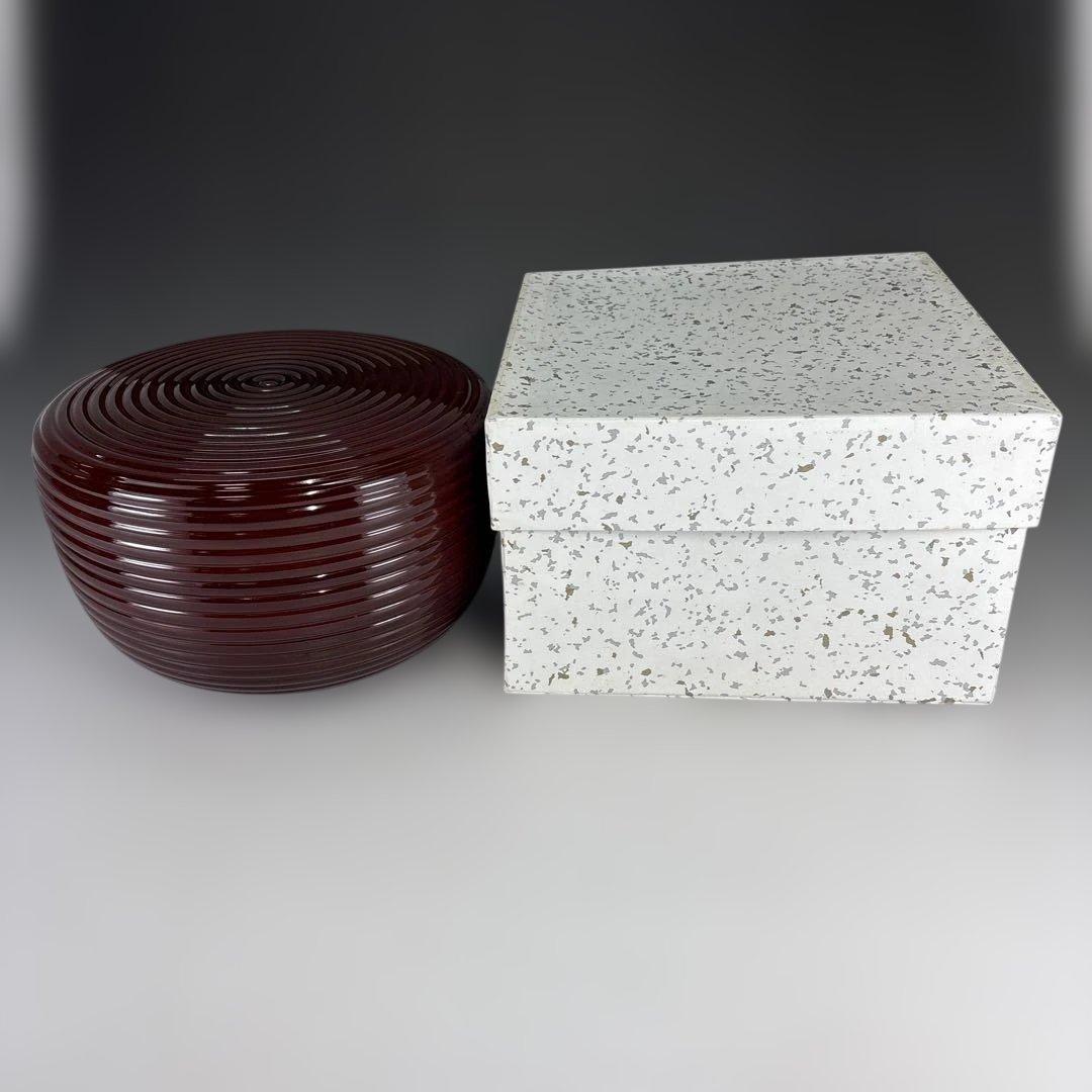 【茶道具】ロクロ目唐松食籠（紙箱）