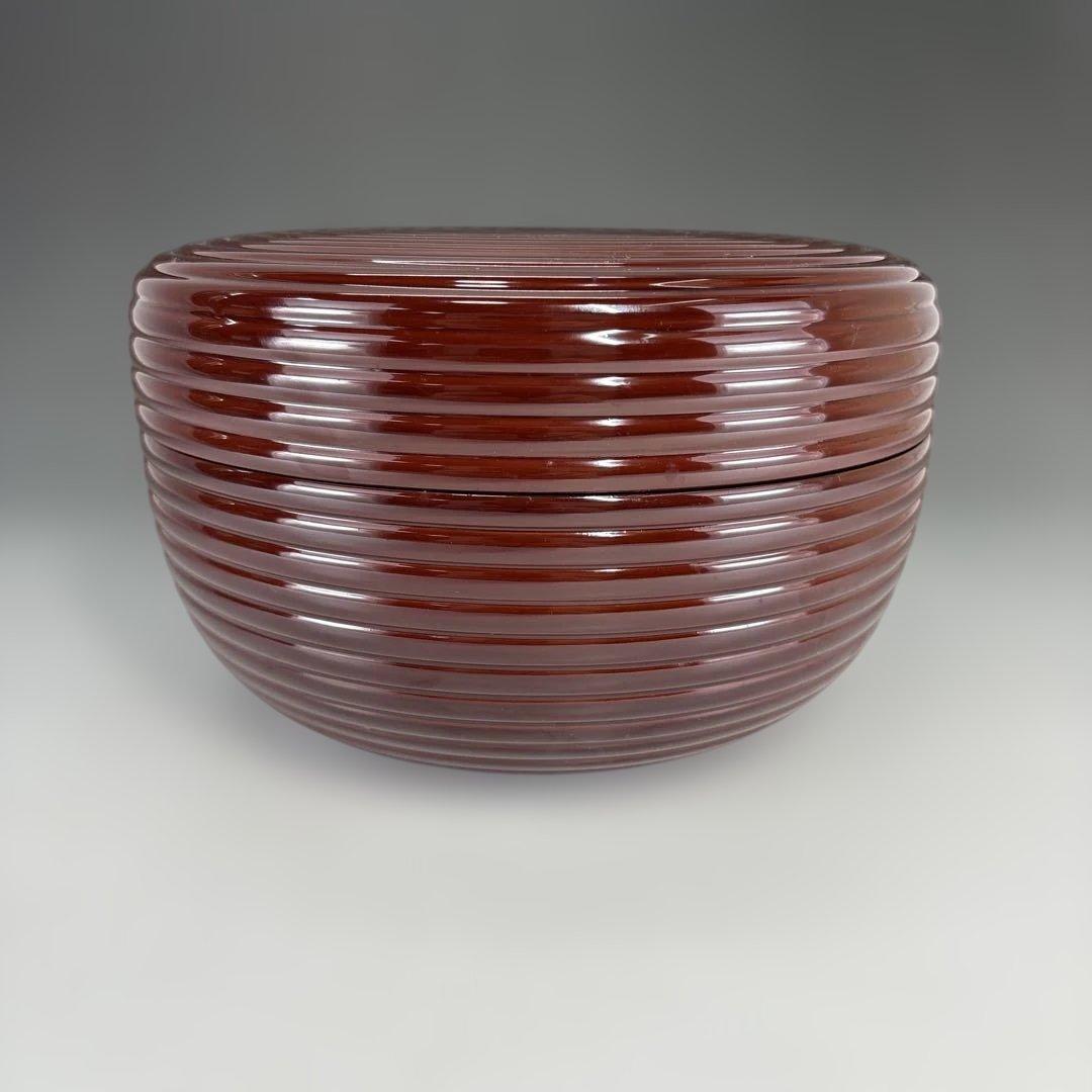 【茶道具】ロクロ目唐松食籠（紙箱）