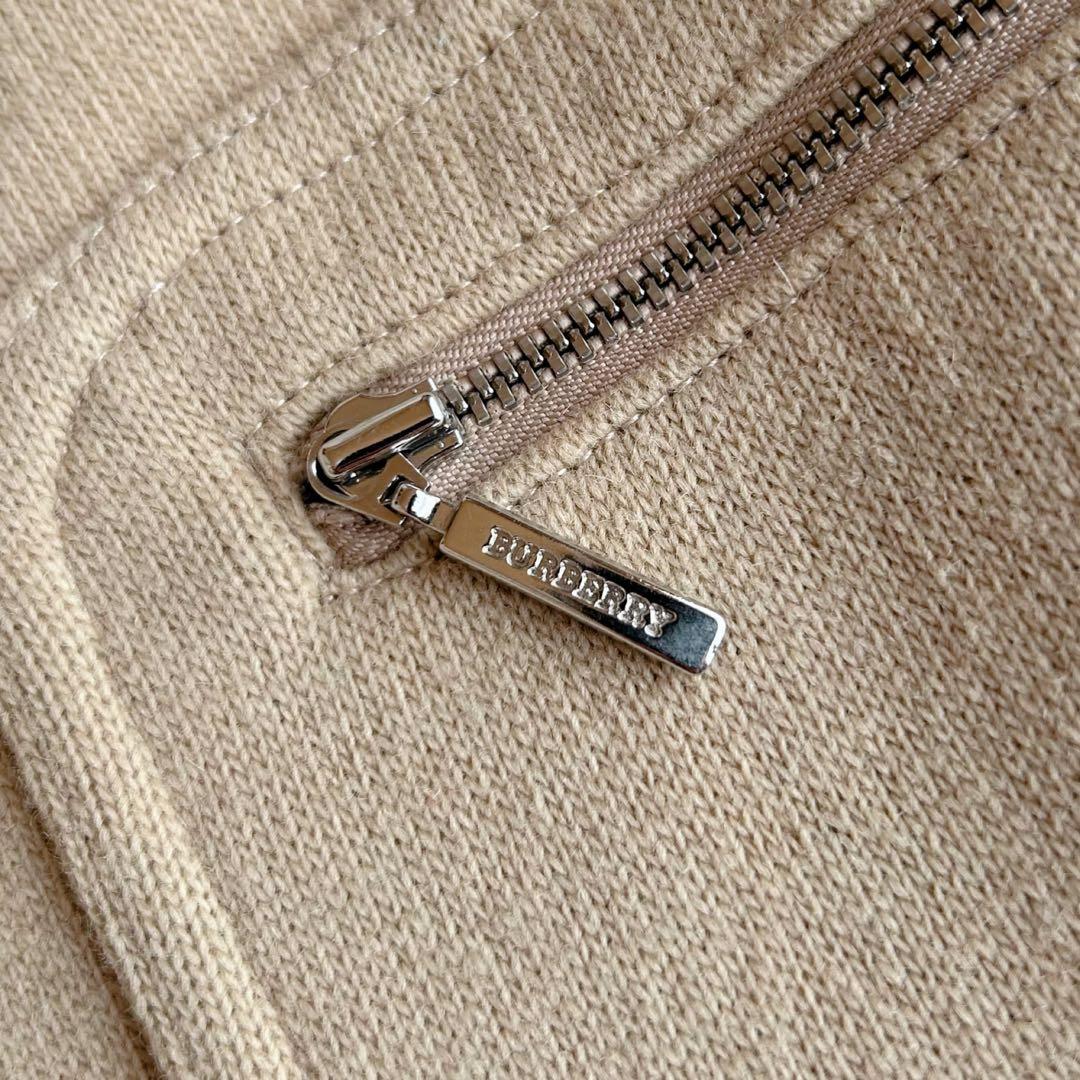 大きいサイズ✨ バーバリー　ウールコート　ノバチェック　ベージュ　刺繍ロゴ　44