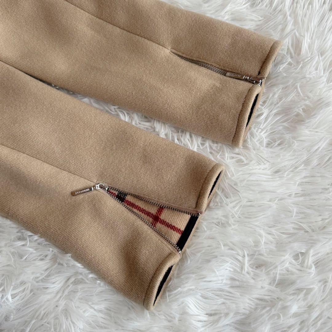 大きいサイズ✨ バーバリー　ウールコート　ノバチェック　ベージュ　刺繍ロゴ　44