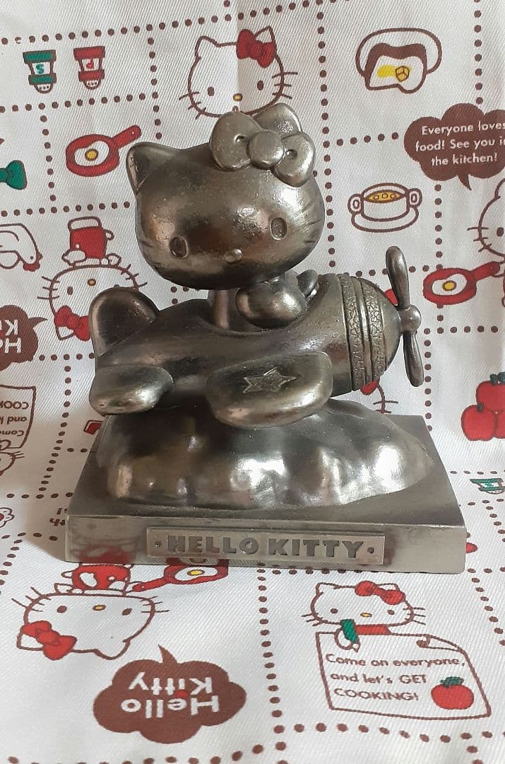 激レア キティ25周年Anniversaryシルバーオブジェ 1999年発売物