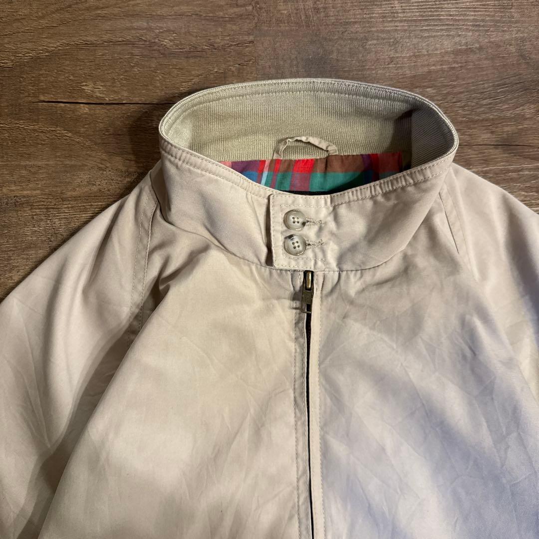 80s 古着　Eddie Bauer ハリントンジャケット 黒タグ　裏地　短丈