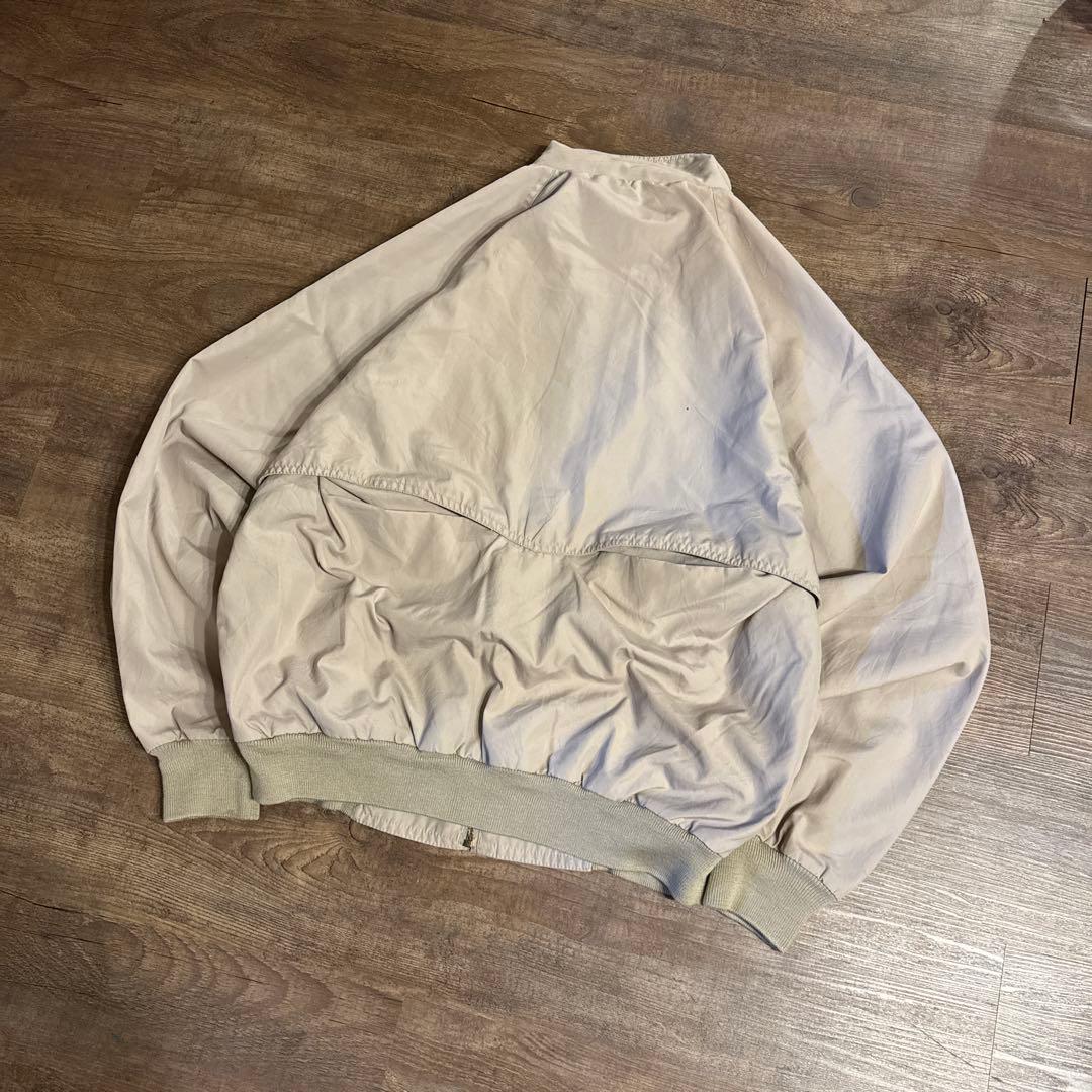 80s 古着　Eddie Bauer ハリントンジャケット 黒タグ　裏地　短丈