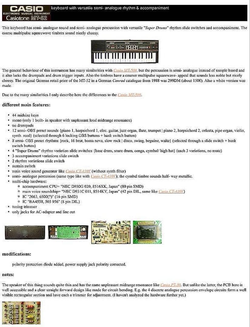 Casio MT-52⭐︎リズムマシン付きシンセサイザー⭐︎希少レア⭐︎