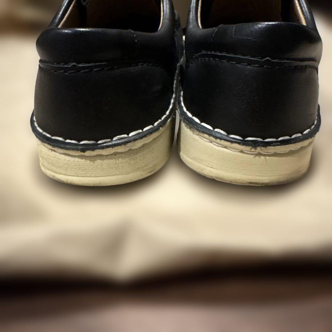 黒 レザー レースアップシューズ　パサデナ