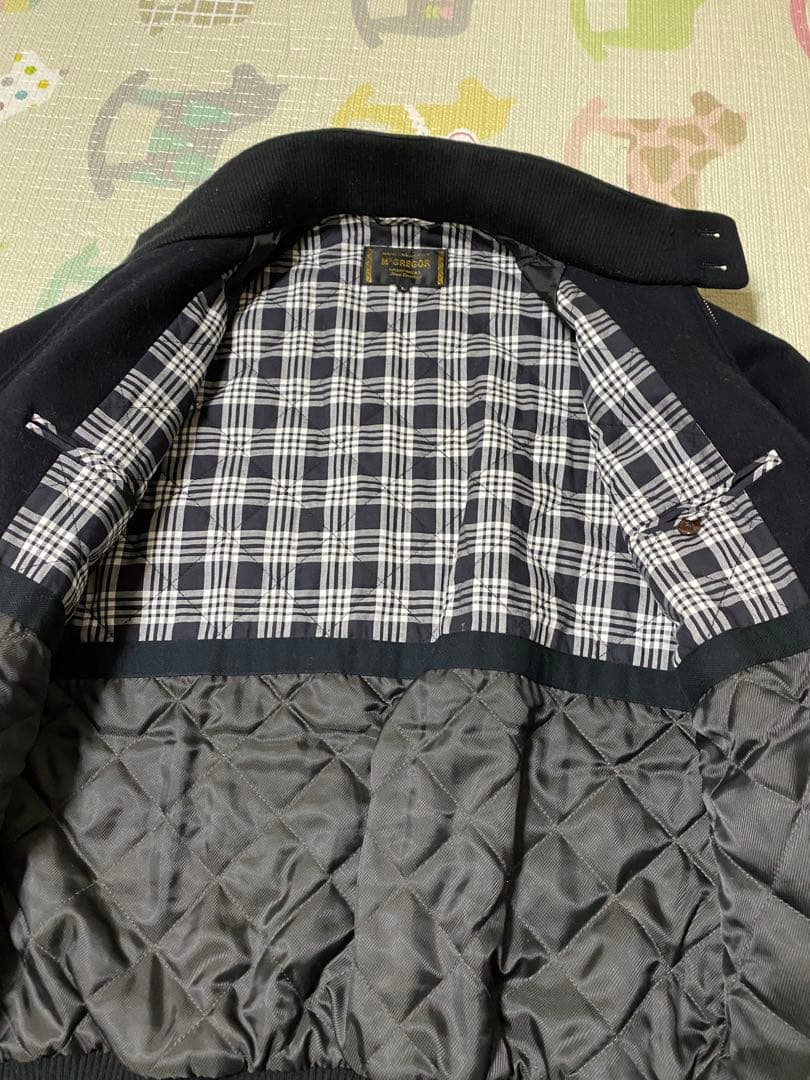 M'GREGOR マクレガー　ダークネイビー ウールハリントンジャケット