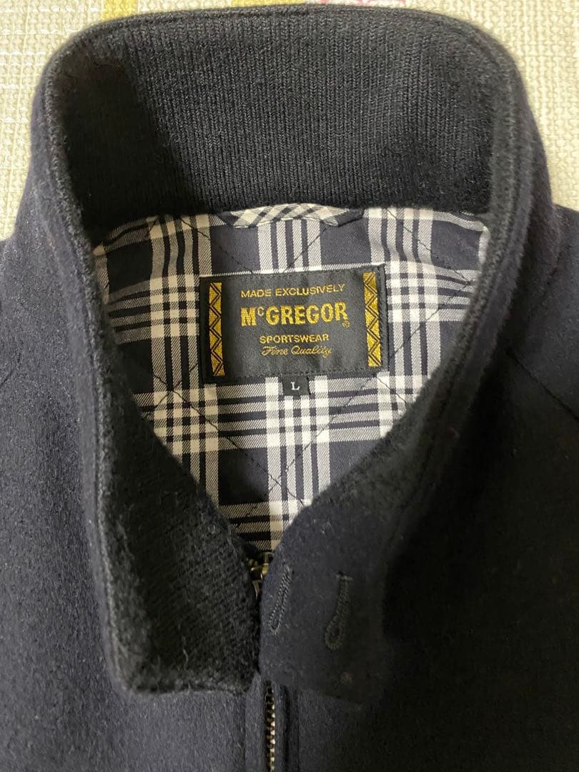 M'GREGOR マクレガー　ダークネイビー ウールハリントンジャケット