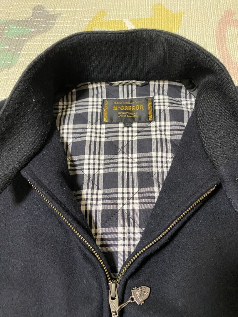 M'GREGOR マクレガー　ダークネイビー ウールハリントンジャケット