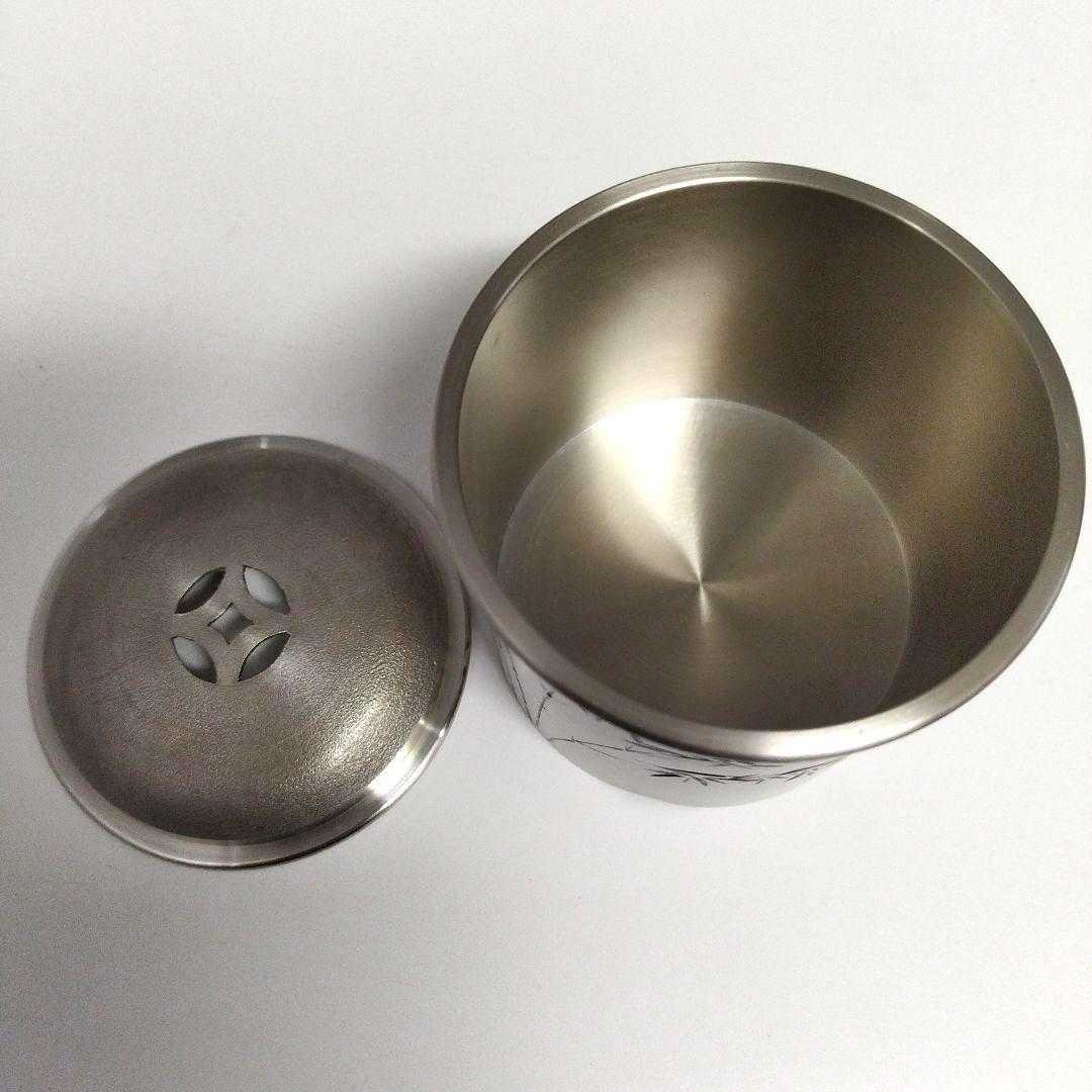 伝統工芸 　建水　 茶筒 こぼし　日本製 工芸品　鍛栄工房　未使用