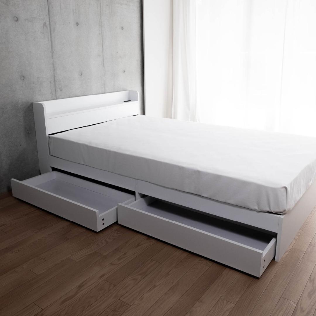 シングル ベッドフレー ム 単品 引き出し 収納 新品送料込 最短翌日着