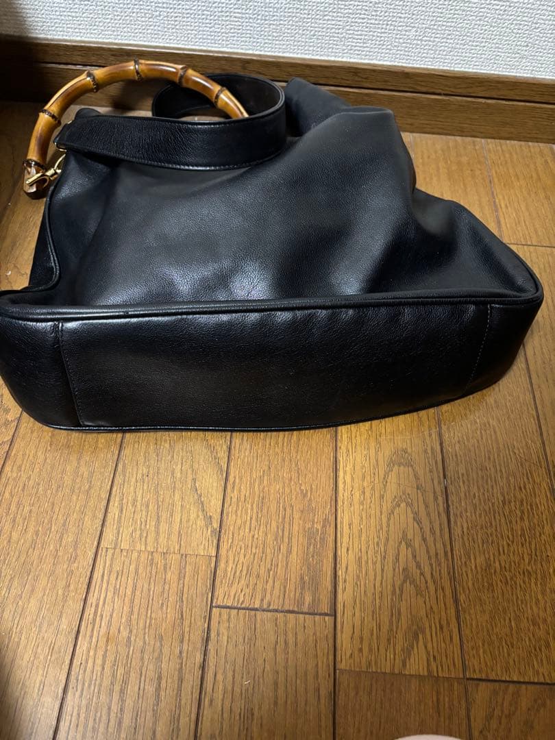 GUCCI 2way バンブー ショルダーバッグ ブラック