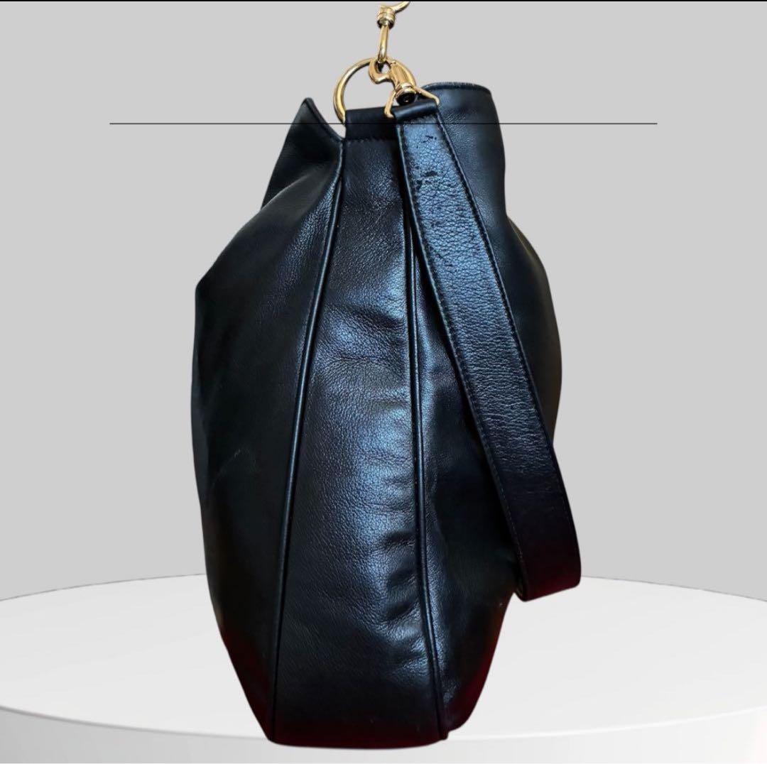 GUCCI 2way バンブー ショルダーバッグ ブラック